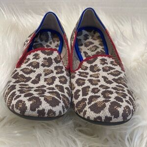 Rothy’s Mocha Spot Leopard Round Toe Flats